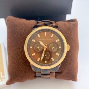 MICHAEL KORS Tortoiseshell Crystal Watch MK 5038